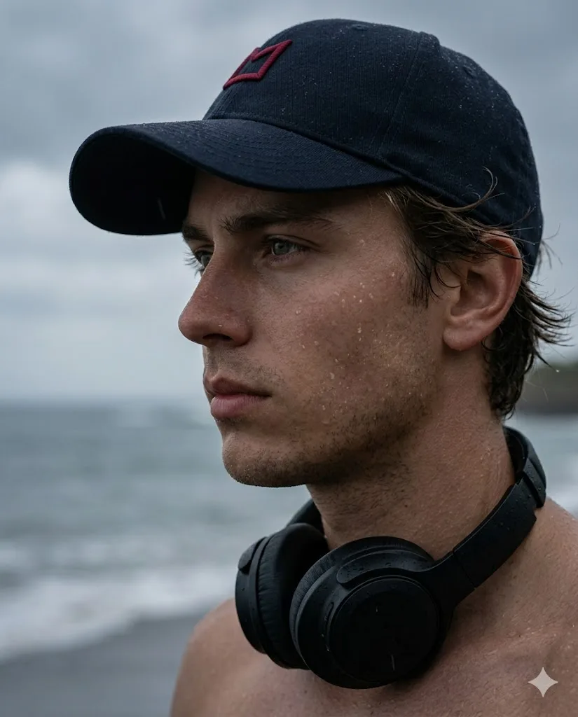 Coastal Headphones Portrait