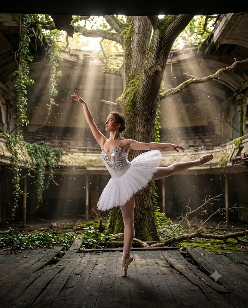Ballet Dancer Broken Stage