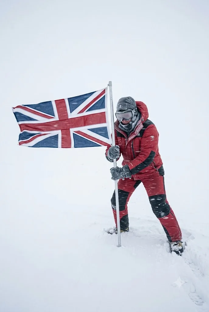 Antarctic Whiteout Last Flag