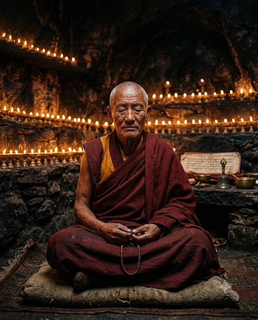 Himalayan Monk — Butter Lamp Cave