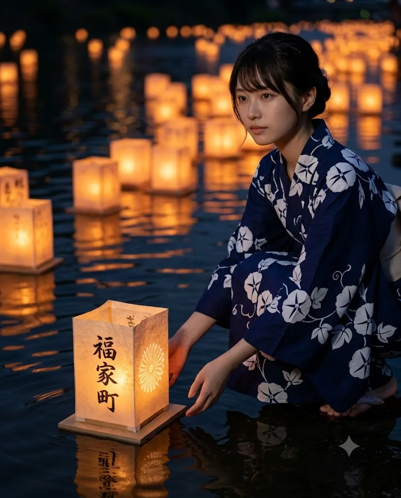 Obon Paper Lantern River — Japan